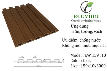 Gỗ nhựa ốp và trang trí - Nhà Máy Gỗ Nhựa Composite ECOVINA - Công Ty Cổ Phần Vật Liệu Sinh Thái Việt Nam